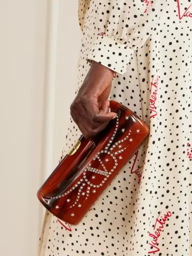 Valentino Garavani Pince Vlogo-embellished Resin Clutch | Thumbnail 2 Valentino Garavani Pince Vlogo-embellished Resin Clutch | Thumbnail 2