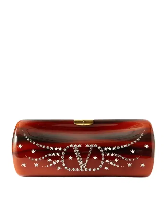 Valentino Garavani Pince Vlogo-embellished Resin Clutch