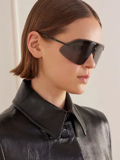 CELINE Eyewear Celine Défilé Black Mask Metal Sunglasses | Thumbnail 5 CELINE Eyewear Celine Défilé Black Mask Metal Sunglasses | Thumbnail 5
