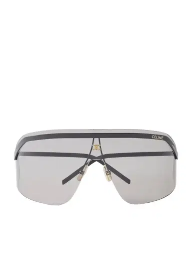 CELINE Eyewear Celine Défilé Black Mask Metal Sunglasses | Thumbnail 1 CELINE Eyewear Celine Défilé Black Mask Metal Sunglasses | Thumbnail 1