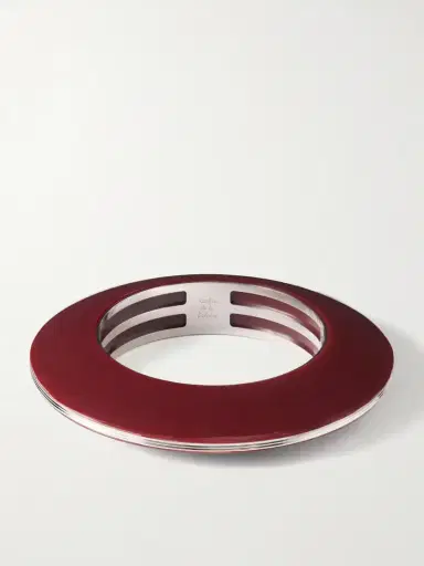Jacques Marie Mage + Loulou De La Falaise Rhoda Silver Palladium-plated Acetate Bangle | Thumbnail 3
