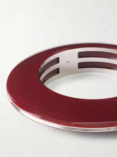Jacques Marie Mage + Loulou De La Falaise Rhoda Silver Palladium-plated Acetate Bangle | Thumbnail 4