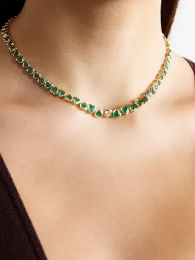 SHAY 18-karat Gold, Emerald And Diamond Necklace | Thumbnail 2 SHAY 18-karat Gold, Emerald And Diamond Necklace | Thumbnail 2