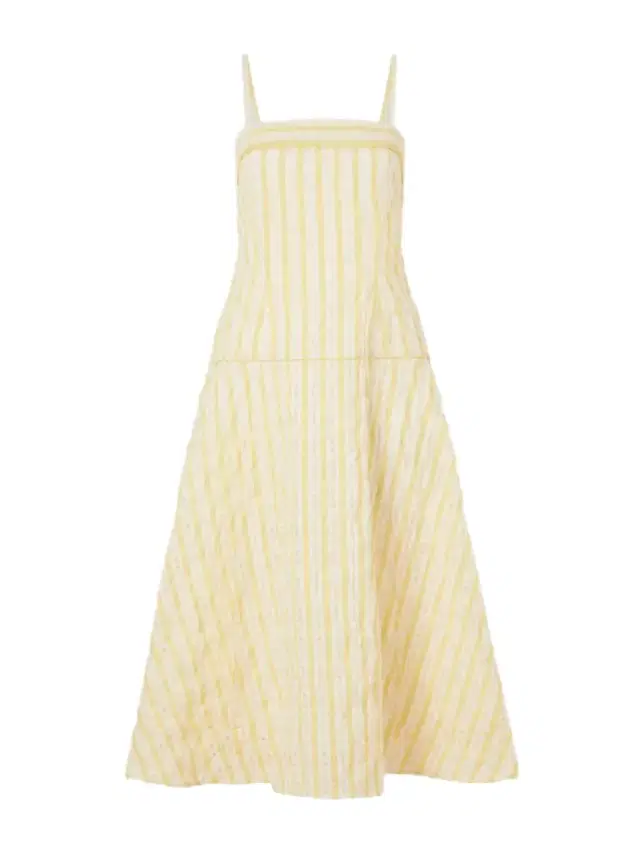 Drop Me A Note Striped Seersucker Midi Dress