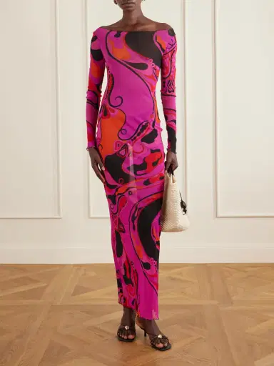 PUCCI Printed Tulle Maxi Dress | Thumbnail 2