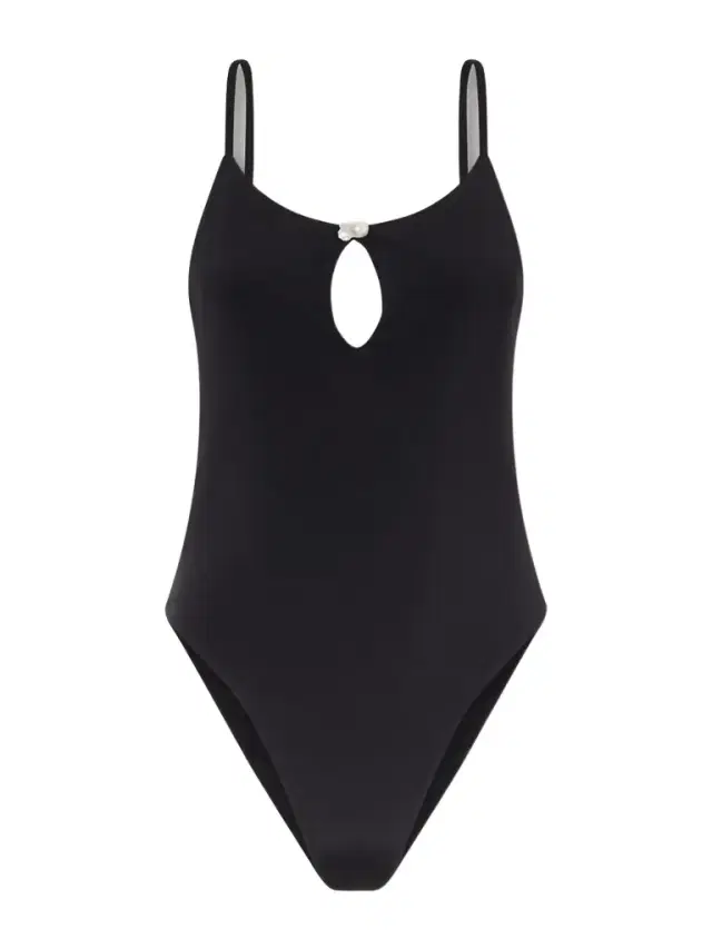 Pearl Embellished Ribbed Swimsuit