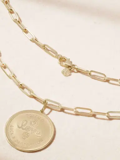 Sydney Evan Evil Eye Luck Coin 14-karat Gold Diamond Necklace | Thumbnail 3 Sydney Evan Evil Eye Luck Coin 14-karat Gold Diamond Necklace | Thumbnail 3