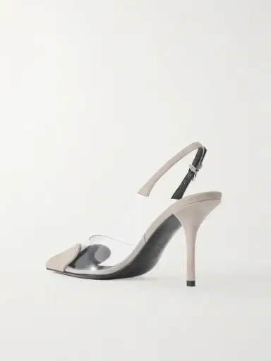 Alaïa Le Cœur 90 Suede And Pvc Slingback Pumps | Thumbnail 3