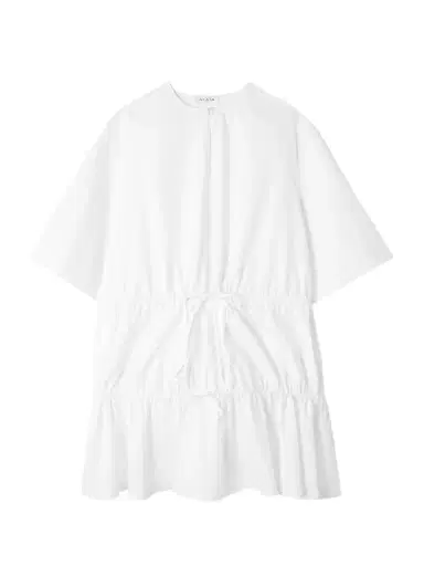 Alaïa Gathered Cotton-poplin Mini Dress | Thumbnail 1