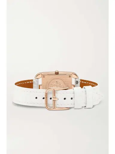 Hermès Timepieces Cape Cod 31mm Small 18-karat Rose Gold, Alligator, Mother-of-pearl And Diamond Watch | Thumbnail 6