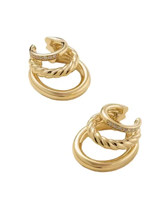 Dy Mercer 18-karat Gold Diamond Hoop Earrings