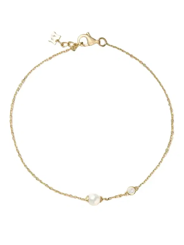 14-karat Gold, Pearl And Diamond Bracelet