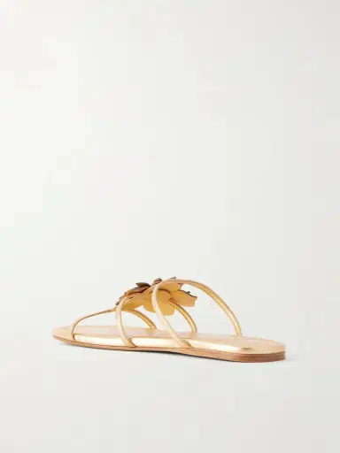 Zimmermann Embellished Metallic Leather Sandals | Thumbnail 3