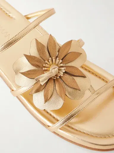 Zimmermann Embellished Metallic Leather Sandals | Thumbnail 5