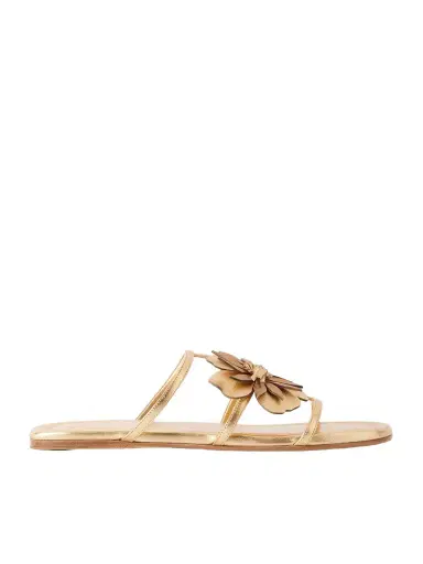 Zimmermann Embellished Metallic Leather Sandals | Thumbnail 1