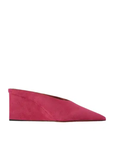 Alaïa 75 Suede Point-toe Wedge Mules | Thumbnail 1 Alaïa 75 Suede Point-toe Wedge Mules | Thumbnail 1