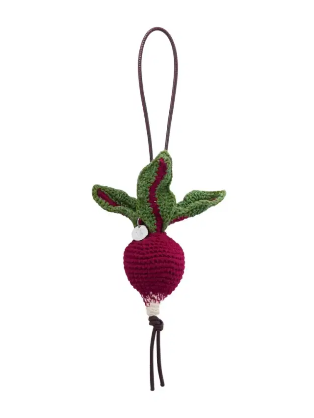 Radish Crocheted Cotton Bag Charm