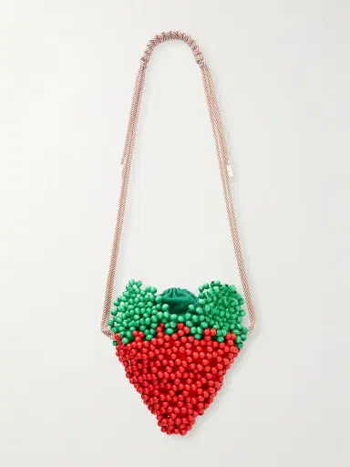 ALÉMAIS Strawberry Beaded Wood Shoulder Bag | Thumbnail 4 ALÉMAIS Strawberry Beaded Wood Shoulder Bag | Thumbnail 4