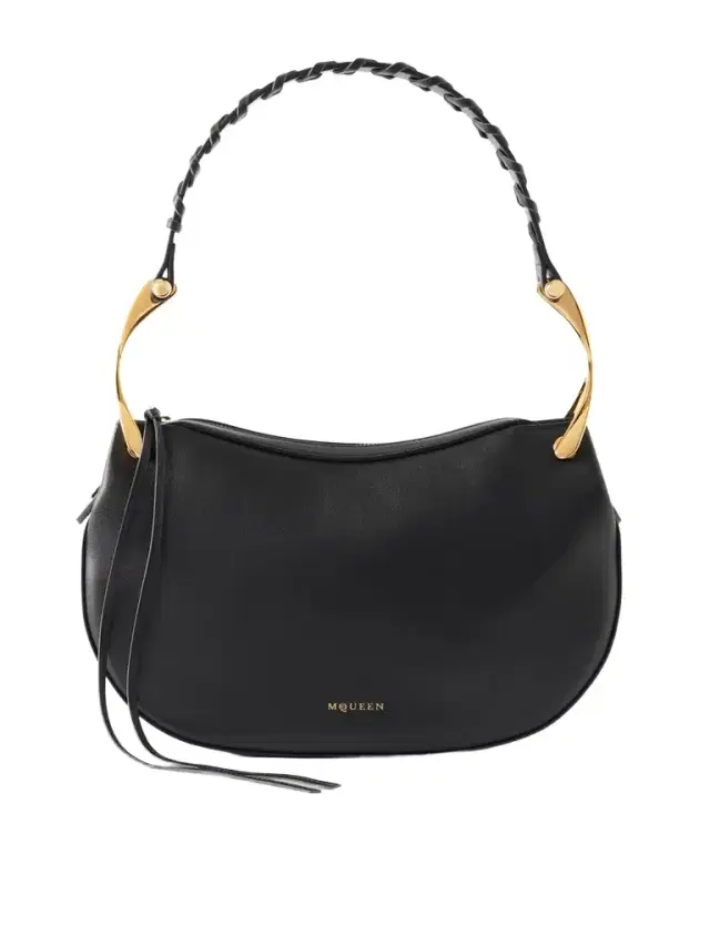 Wishbone Braided Leather Shoulder Bag