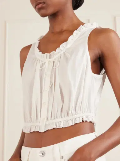 Staud Sicilia Cropped Cotton Tank | Thumbnail 4 Staud Sicilia Cropped Cotton Tank | Thumbnail 4