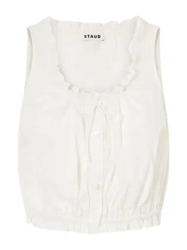 Staud Sicilia Cropped Cotton Tank | Thumbnail 1 Staud Sicilia Cropped Cotton Tank | Thumbnail 1