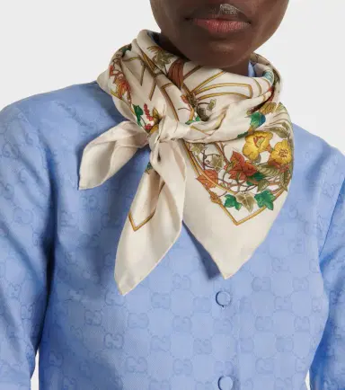 Gucci Printed silk twill scarf | Thumbnail 4