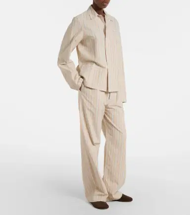 Maison Margiela Striped cotton wide-leg pants | Thumbnail 6 Maison Margiela Striped cotton wide-leg pants | Thumbnail 6