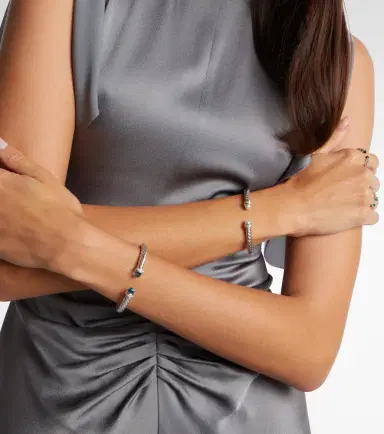 David Yurman Cable Flex sterling silver bracelet with diamonds and pearls | Thumbnail 4 David Yurman Cable Flex sterling silver bracelet with diamonds and pearls | Thumbnail 4