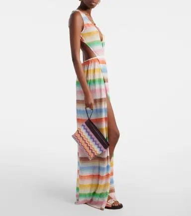Missoni Zigzag Large leather-trimmed lamé clutch | Thumbnail 5 Missoni Zigzag Large leather-trimmed lamé clutch | Thumbnail 5