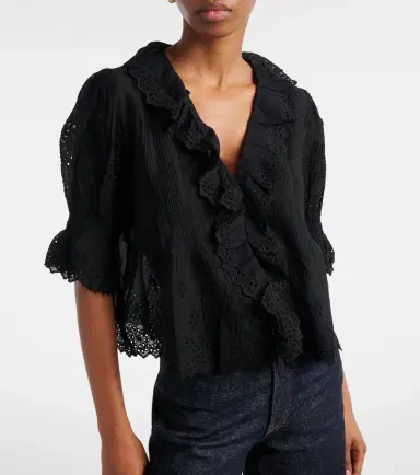 DÔEN Dôen Henri pointelle cotton top | Thumbnail 4