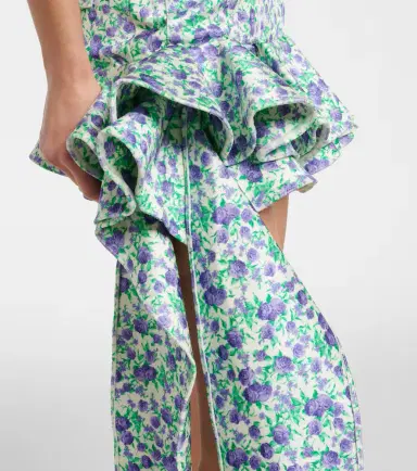 Rabanne Ruffled floral jersey miniskirt | Thumbnail 2