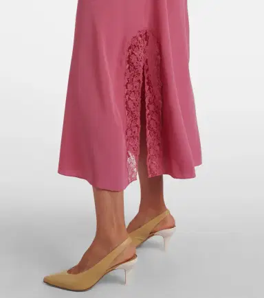 Chloé Chloé Lace-trimmed silk slip dress | Thumbnail 5