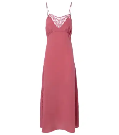 Chloé Chloé Lace-trimmed silk slip dress | Thumbnail 1