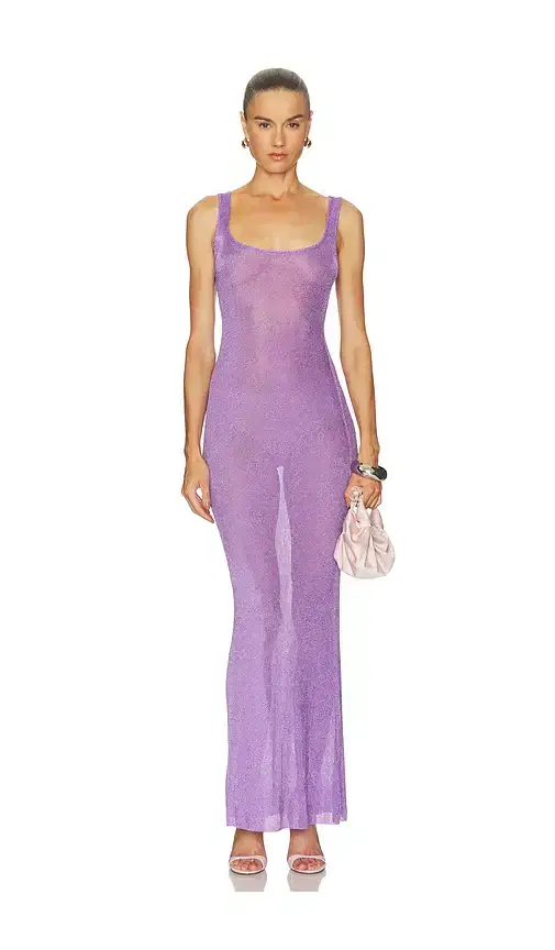 SEROYA Martina Metallic Knit Dress