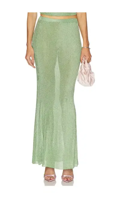 SEROYA Harmony Metallic Knit Skirt | Thumbnail 1