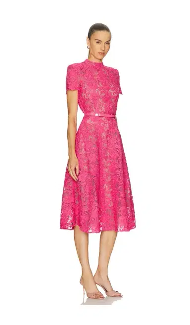 Nadine Merabi Lace Midi Dress | Thumbnail 2