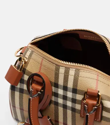 Burberry Check leather-trimmed bowling bag | Thumbnail 2 Burberry Check leather-trimmed bowling bag | Thumbnail 2