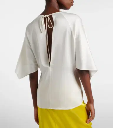 Stella McCartney Open-back satin top | Thumbnail 3 Stella McCartney Open-back satin top | Thumbnail 3