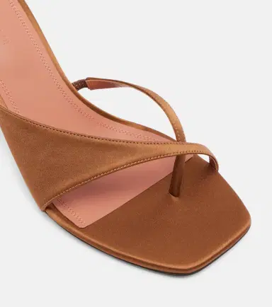 Amina Muaddi Shiona satin sandals | Thumbnail 3