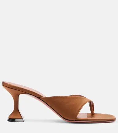 Amina Muaddi Shiona satin sandals | Thumbnail 4