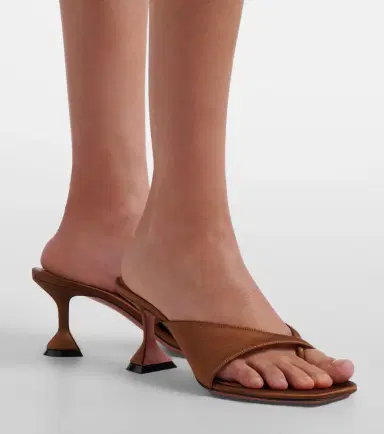 Amina Muaddi Shiona satin sandals | Thumbnail 5