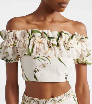 Agua by Agua Bendita Pimienta printed linen top | Thumbnail 2 Agua by Agua Bendita Pimienta printed linen top | Thumbnail 2