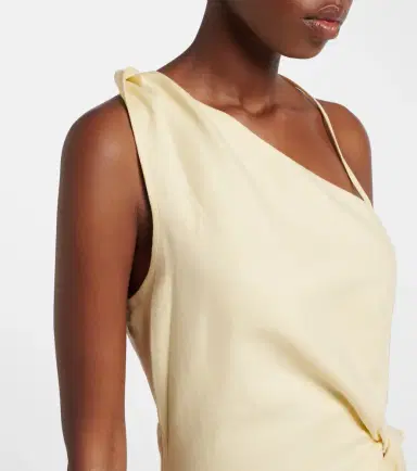 SIR. Gathered halterneck linen minidress | Thumbnail 2
