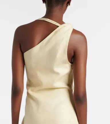 SIR. Gathered halterneck linen minidress | Thumbnail 5