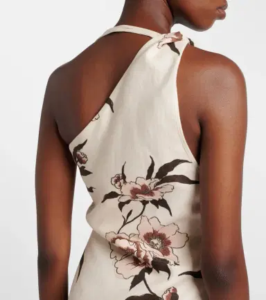 SIR. Floral one-shoulder linen minidress | Thumbnail 5 SIR. Floral one-shoulder linen minidress | Thumbnail 5