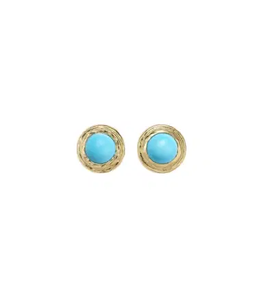 Octavia Elizabeth Coral Beach 18kt gold earrings with turquoises | Thumbnail 1