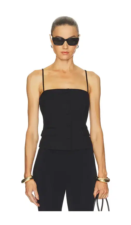 Irina Ponte Squareneck Button Tank