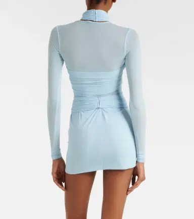 Wardrobe.NYC Wardrobe. NYC Draped sheer bodysuit | Thumbnail 3 Wardrobe.NYC Wardrobe. NYC Draped sheer bodysuit | Thumbnail 3