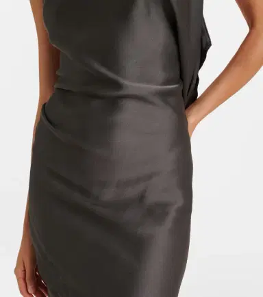 Victoria Beckham Kyra draped crêpe satin midi dress | Thumbnail 2