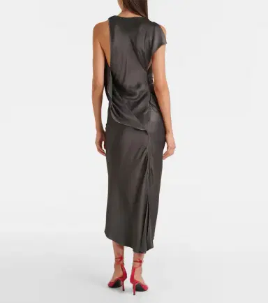 Victoria Beckham Kyra draped crêpe satin midi dress | Thumbnail 5
